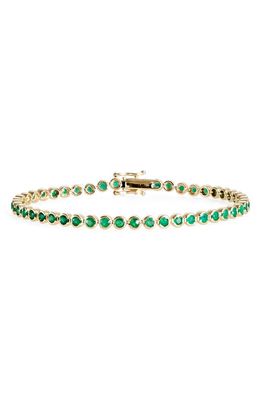 VALANI ATELIER Emerald Tennis Bracelet in Yellow Gold/Emerald