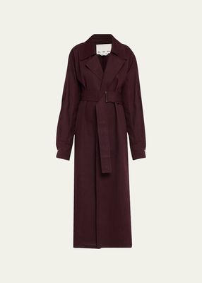 Valentina Belted Long Trench Coat