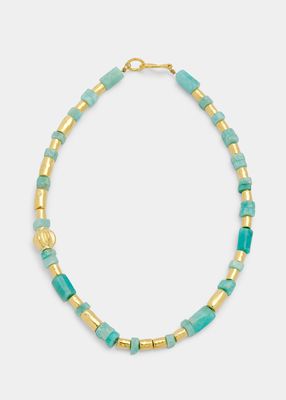 Valentine Bead Strand Necklace with Amazonite
