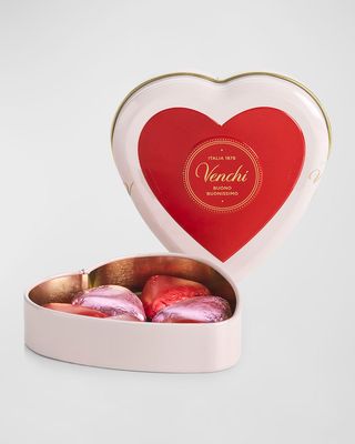 Valentine Heart Tin Box, 6 Count