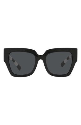 Valentino 54mm Square Sunglasses in Black/Smoke