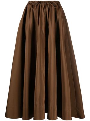 Valentino A-line drawstring-waist skirt - Brown