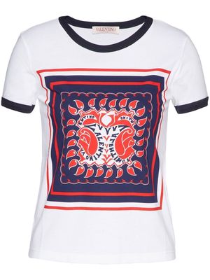 Valentino abstract-print cotton T-shirt - White