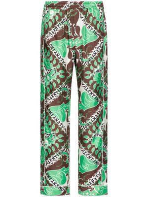 Valentino abstract-print pajama trousers - Brown