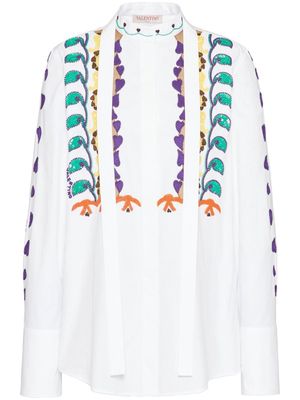 Valentino bead-embellished cotton poplin shirt - K81