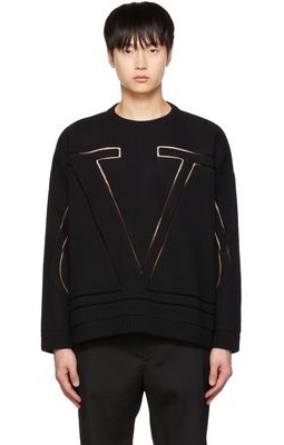 Valentino Black Cut-Out Sweater