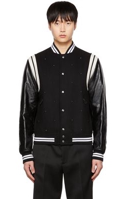 Valentino Black Rockstud Leather Jacket
