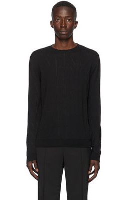 Valentino Black Wool 'VLTN' Sweater