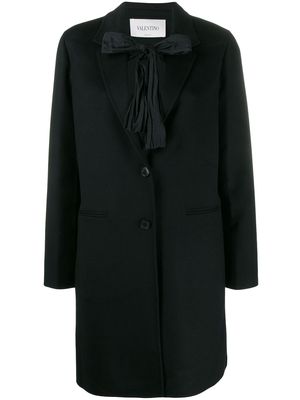 Valentino bow tie embellished coat - Black
