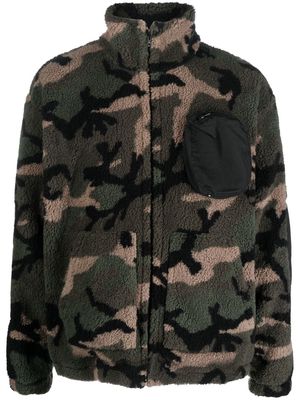 Valentino camouflage-pattern fleece jacket - Green