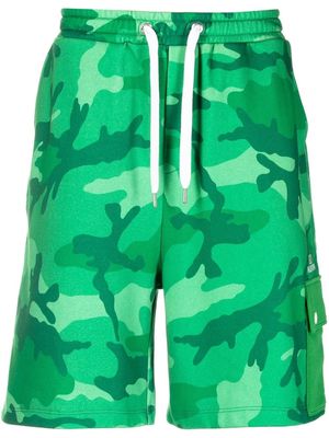 Valentino camouflage-print track shorts - Grey