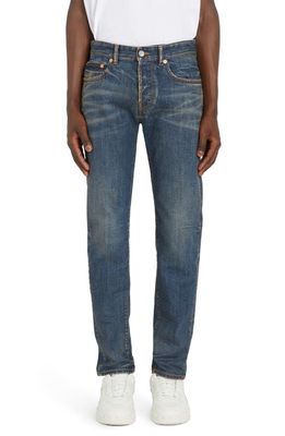 Valentino Carrot Fit V Detail Jeans in Denim Scuro