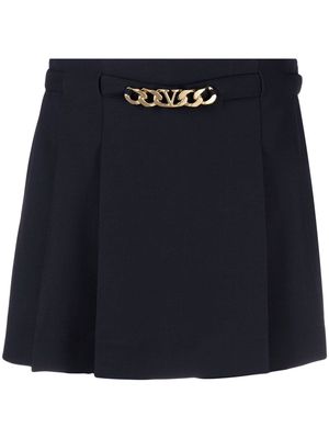 Valentino chain-link detail mini skirt - Blue