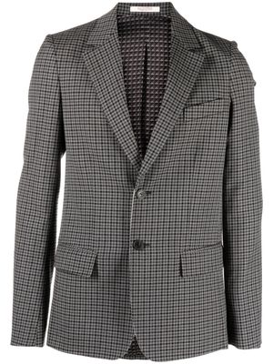 Valentino check virgin-wool blazer - Grey