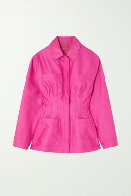 Valentino - Cotton, Wool And Silk-blend Blazer - Pink