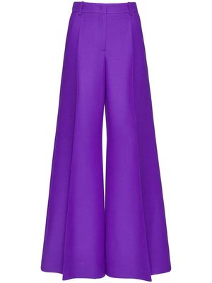 Valentino Crepe Couture wide-leg trousers - Purple