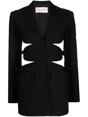 Valentino cut-out single-breasted blazer - Black