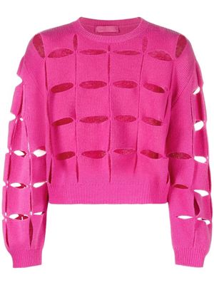 Valentino cut-out virgin wool jumper - Pink