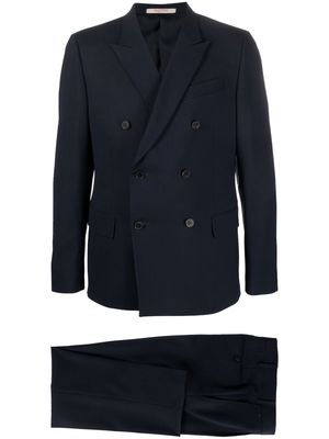 Valentino double-breasted wool suit - Blue