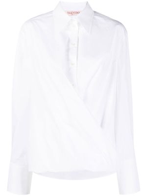 Valentino draped-detail shirt - White