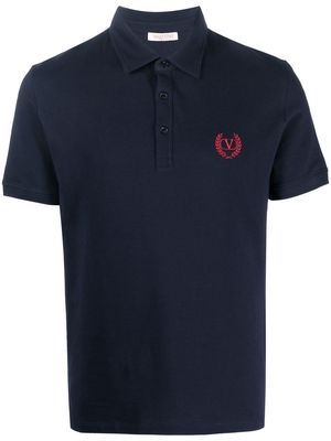 Valentino embroidered-logo polo shirt - Blue