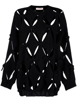 Valentino embroidered virgin-wool jumper - Black