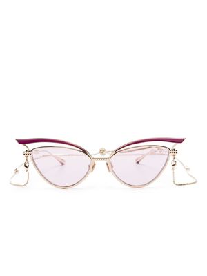 Valentino Eyewear cat-eye frame sunglasses - Gold