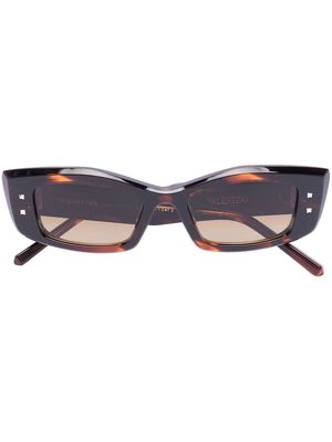 Valentino Eyewear rectangle frame sunglasses - Brown