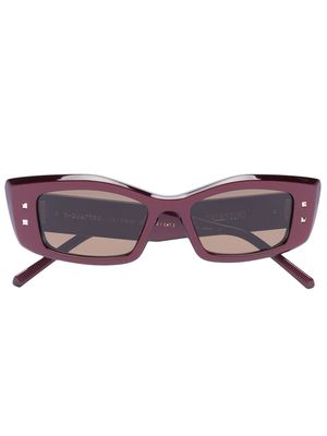 Valentino Eyewear rectangular-frame sunglasses - Red
