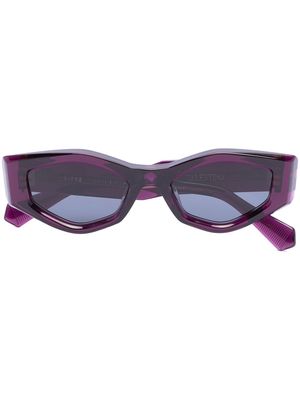 Valentino Eyewear Rockstud irregular-frame sunglasses - Purple