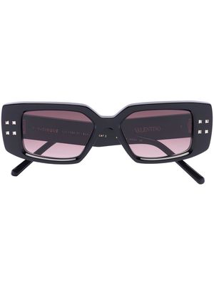 Valentino Eyewear Rockstud rectangle-frame glasses - Black