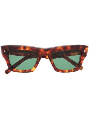 Valentino Eyewear Rockstud square-frame sunglasses - Brown