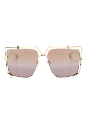 Valentino Eyewear V-Light oversize-frame sunglasses - Brown