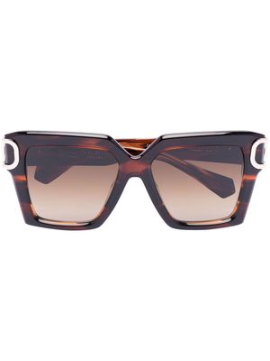 Valentino Eyewear VLogo Signature oversized-frame sunglasses - Brown