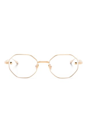 Valentino Eyewear VLX122 octagonal-frame glasses - Gold