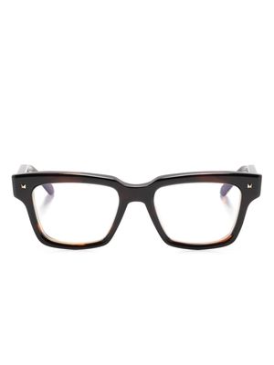 Valentino Eyewear XXII rectangle-frame glasses - Brown