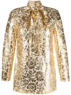 Valentino floral lace top - Gold