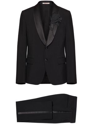 Valentino flower-patch dinner suit - Black
