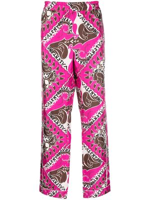 Valentino Garavani abstract-print pajama trousers - Pink