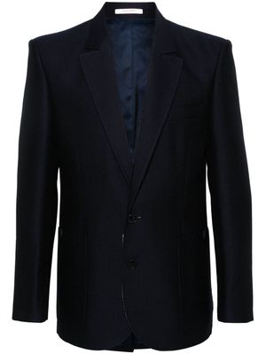 Valentino Garavani appliqué-logo single-breasted blazer - Blue