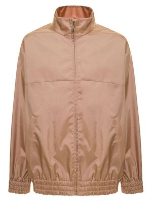 Valentino Garavani Beige Drop-shoulder Lightweight Jacket In Polyester Man