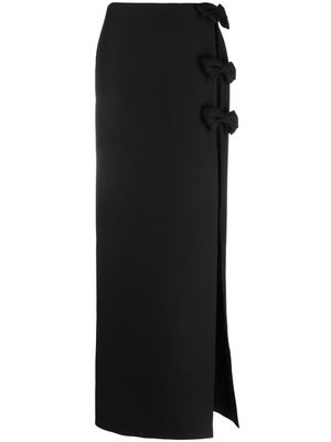 Valentino Garavani bow-detail crepe maxi skirt - Black