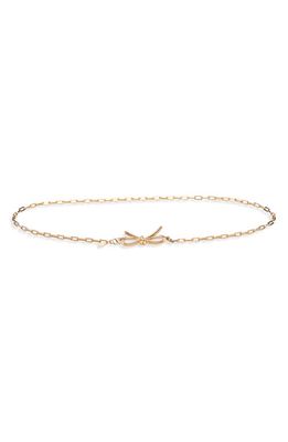 Valentino Garavani Bow Pendant Necklace in Oro at Nordstrom, Size Small