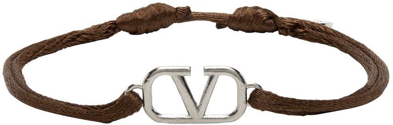 Valentino Garavani Brown V-Logo Bracelet