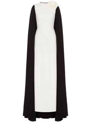 Valentino Garavani Cady Couture cape gown - Black