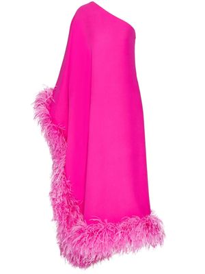 Valentino Garavani Cady Couture feather-trim dress - Pink