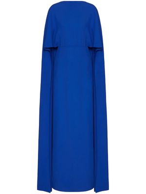 Valentino Garavani cape-style silk gown - Blue