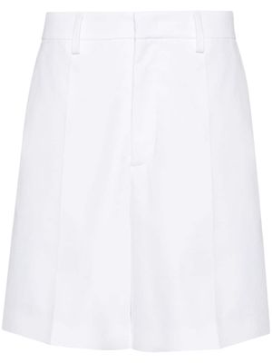Valentino Garavani cotton pressed-crease shorts - White