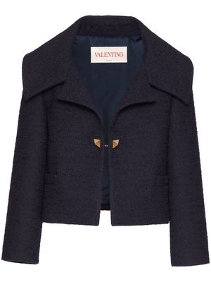 Valentino Garavani Crisp cropped tweed jacket - Blue