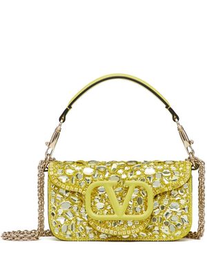 Valentino Garavani crystal-embellished shoulder-bag - Yellow